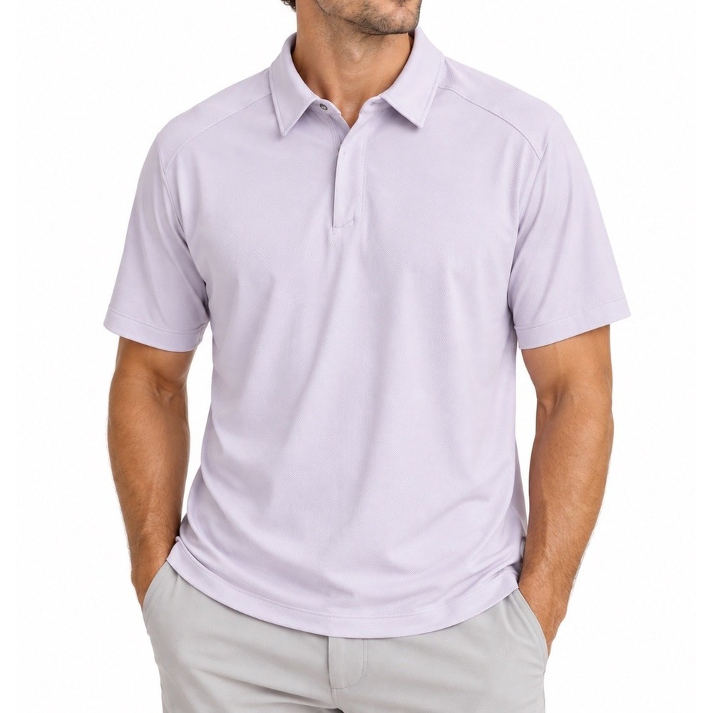Rhone Men’s XL Lilac Purple Performance Golf Polo Quarter Zip